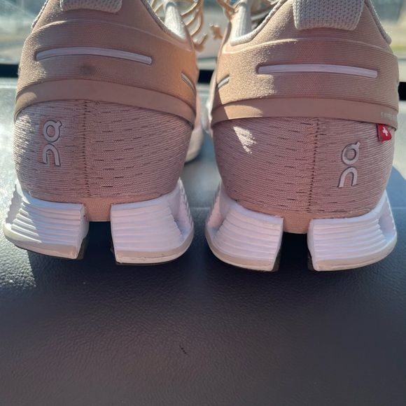 On Women's Athletic Shoes - Pink and White - Picture 7 of 10